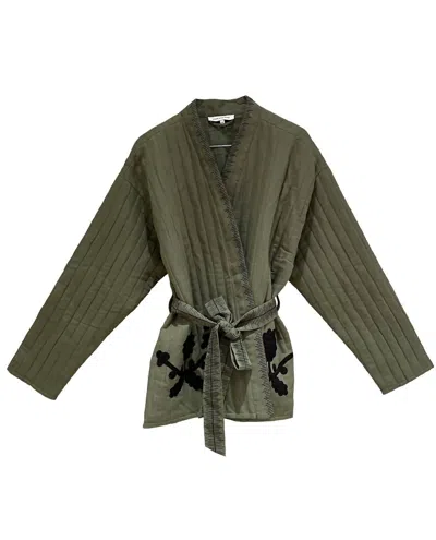Rose & Rose Women's Dole Kimono Jacket In Olive In Green