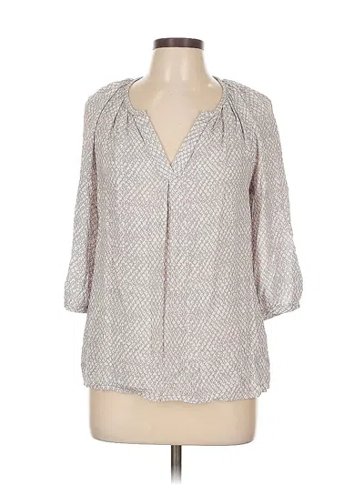 Pre-owned Rose & Thyme 3/4 Sleeve Blouse In Gray