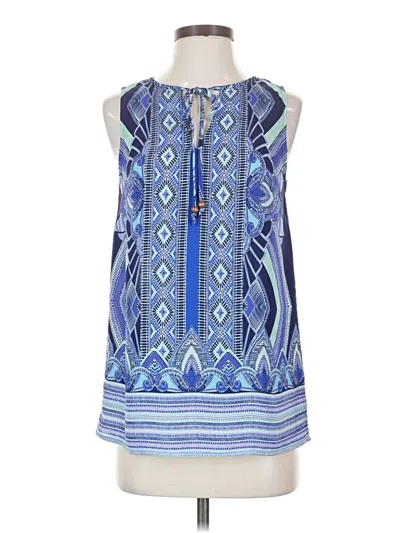 Pre-owned Rose & Thyme Sleeveless Blouse In Blue