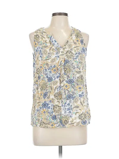 Pre-owned Rose & Thyme Sleeveless Blouse In Gold