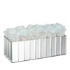 Rose Box Nyc 12 Rose Modern Mirrored Centerpiece In Pure White