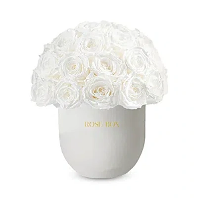 Rose Box Nyc 50 Rose Half Ball Arrangement In Pure White