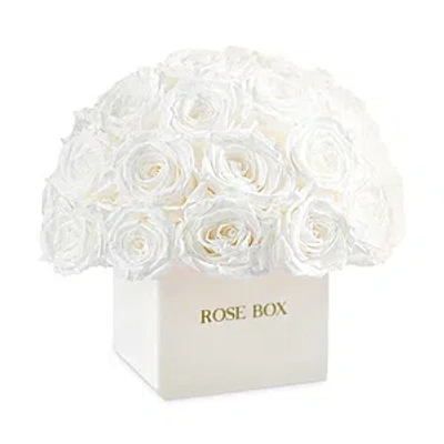 Rose Box Nyc 50 Rose Half Ball Arrangement In Pure White