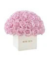 Rose Box Nyc Custom Ceramic Square Classic Half Ball With Light Pink Roses In No Color