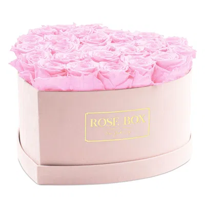 Rose Box Nyc Large Pink Heart Box In Light Pink
