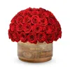 Rose Box Nyc Rustic 80 Rose Half Ball Arrangement In Red