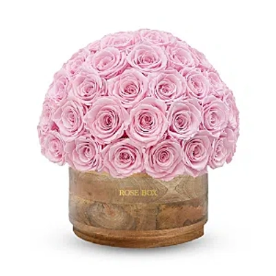 Rose Box Nyc Rustic 80 Rose Half Ball Arrangement In Light Pink