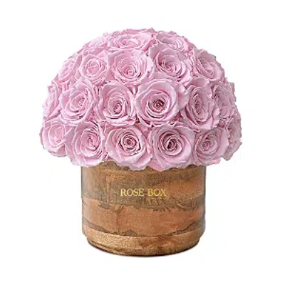 Rose Box Nyc Rustic Premium 50 Rose Half Ball Arrangement In Light Pink
