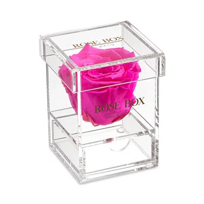 Rose Box Nyc Single Rose Jewelry Box In Transparent