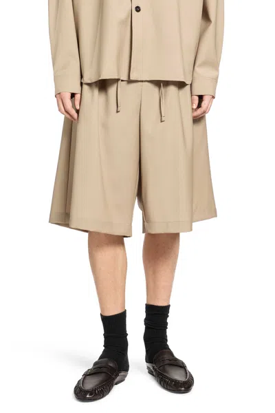 Rose Burrito Basketball Wool Shorts In Sand