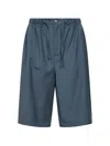 Rose Burrito Drawstring Shorts In Blue