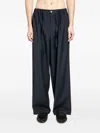 Rose Burrito Drawstring Virgin-wool Trousers In Blue