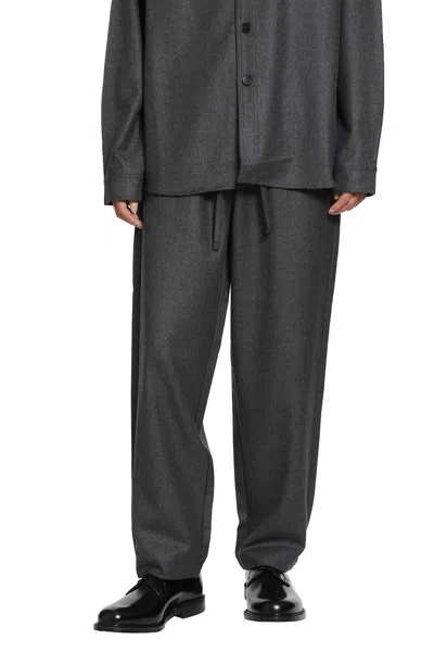 Rose Burrito Wool Flannel Pyjama Trousers In Gray