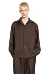 Rose Burrito Wool Overshirt In Brown