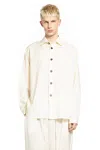 Rose Burrito Wool Overshirt In White