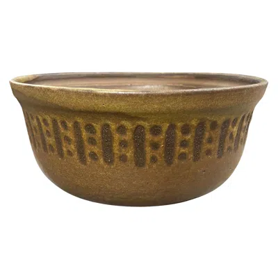 Pre-owned Rose Cabat Signed Large Mid-century Modern Ceramic Studio Pottery Bowl, 1950s In Red