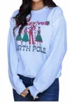 Rose Canyon Ranch Real Housewives Of The North Pole Sweatshirt In White In White