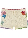 Rose Carmine Bloom Short In Multi In White