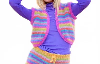 Rose Carmine Bonnet Hat In Pastel In Multi