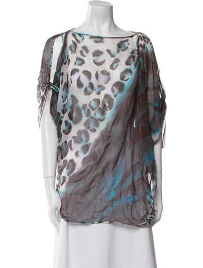 Pre-owned Rose Carmine Kid Mohair Printed Sweater In Multi