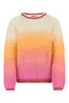 Rose Carmine Multicolor Mohair Blend Sweater In Multi