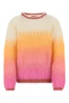 Rose Carmine Multicolor Mohair Blend Sweater In Multi