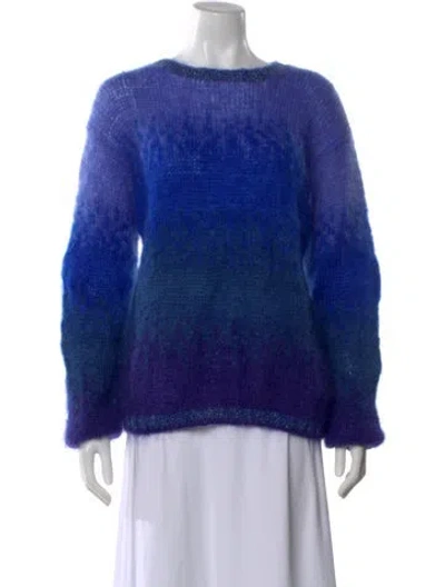 Pre-owned Rose Carmine Mohair Scoop Neck Sweater