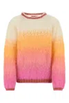 Rose Carmine Multicolor Mohair Blend Sweater In Multi