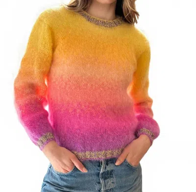 Rose Carmine O Tie & Dye Sweater In Multi