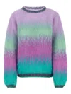 Rose Carmine Multicolor Mohair Blend Sweater In Multi