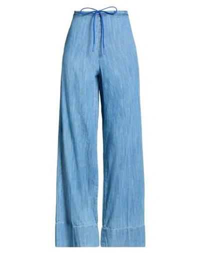 Rose Denim Woman Jeans Blue Size M Cotton