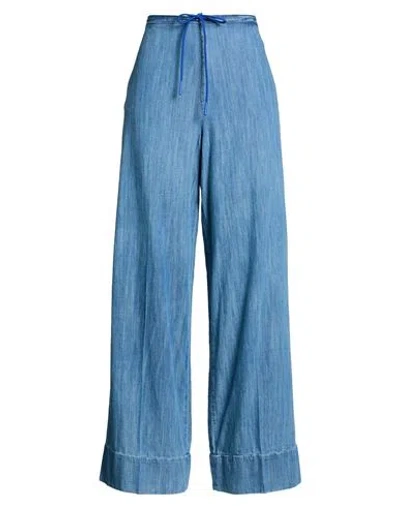 Rose Denim Woman Jeans Blue Size M Cotton