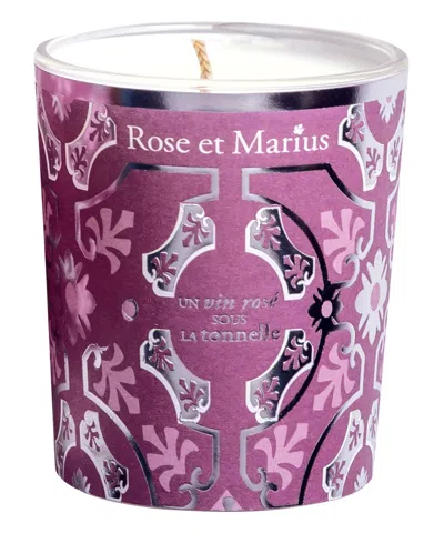 Rose Et Marius Un Vin Rosé Sous La Tonelle Scented Candle 80 G In White