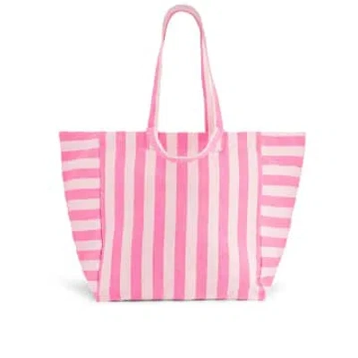 Rose In April Elisa Neon Pink Stripe Print Bag