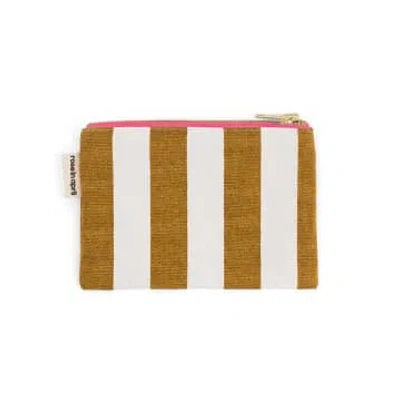 Rose In April Marie Caramel Stripe Print Purse In Multi