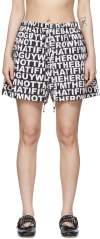 Rose Murdoch Black Cotton Boxer Shorts In Bad Guy Print
