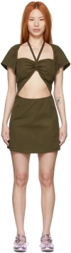 Rose Murdoch Khaki Sasha Mini Dress In Swamp