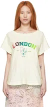 Rose Murdoch Ssense Exclusive Off-white Reversible T-shirt In London/heretic Print