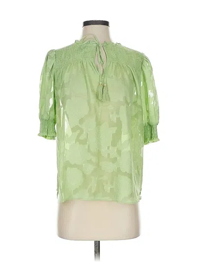Pre-owned Rose + Olive 3/4 Sleeve Blouse In Green