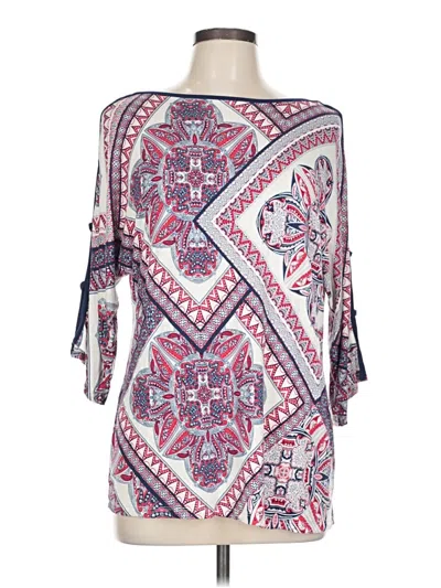 Pre-owned Rose + Olive 3/4 Sleeve Blouse In Pink