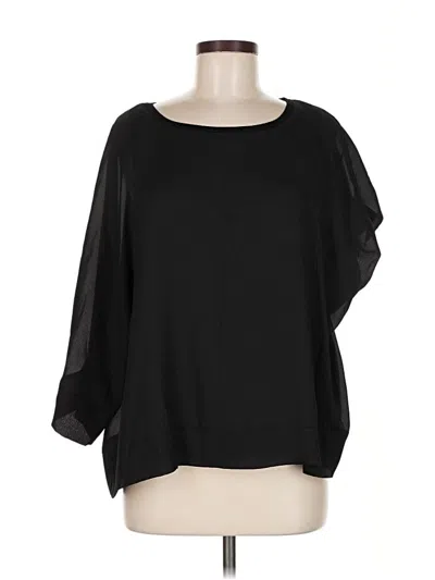 Pre-owned Rose + Olive 3/4 Sleeve Top Black Boatneck Tops