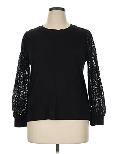 Pre-owned Rose + Olive 3/4 Sleeve T-shirt In Black
