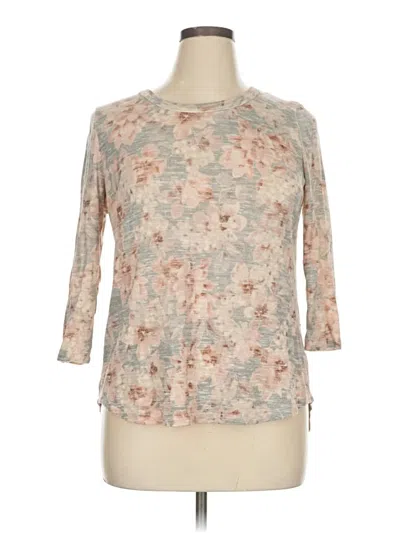 Pre-owned Rose + Olive 3/4 Sleeve T-shirt In Brown