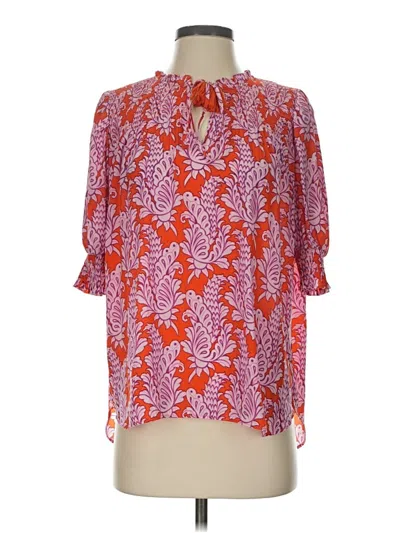 Pre-owned Rose + Olive 3/4 Sleeve T-shirt In Red