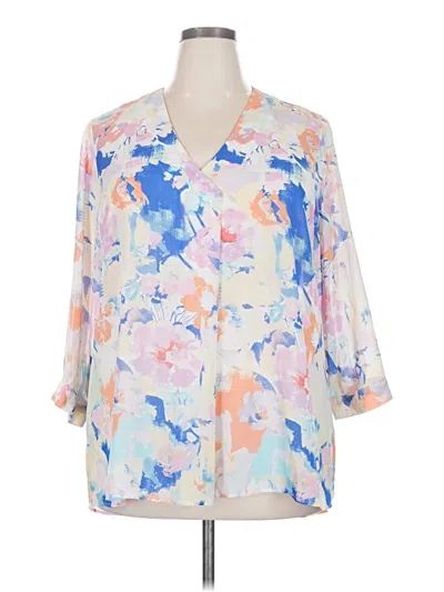 Pre-owned Rose + Olive 3/4 Sleeve T-shirt In White