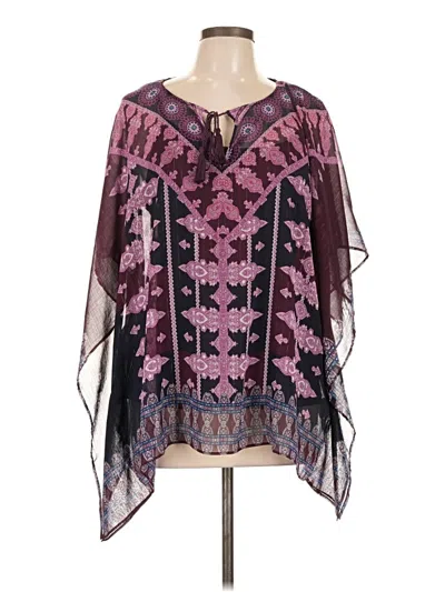 Pre-owned Rose + Olive Kimono In Purple