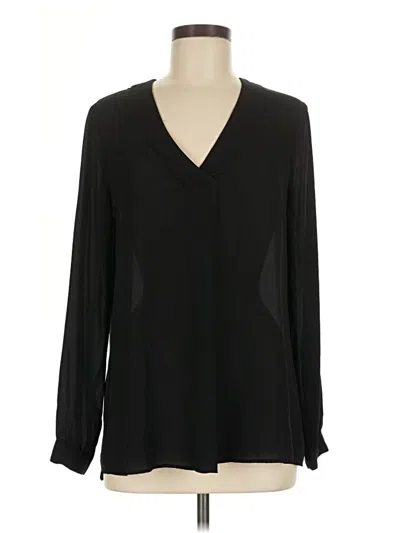 Pre-owned Rose + Olive Long Sleeve Blouse In Black