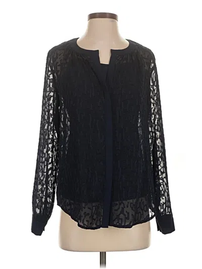 Pre-owned Rose + Olive Long Sleeve Blouse In Black