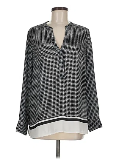 Pre-owned Rose + Olive Long Sleeve Blouse In Black