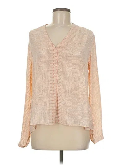 Pre-owned Rose + Olive Long Sleeve Blouse In Brown